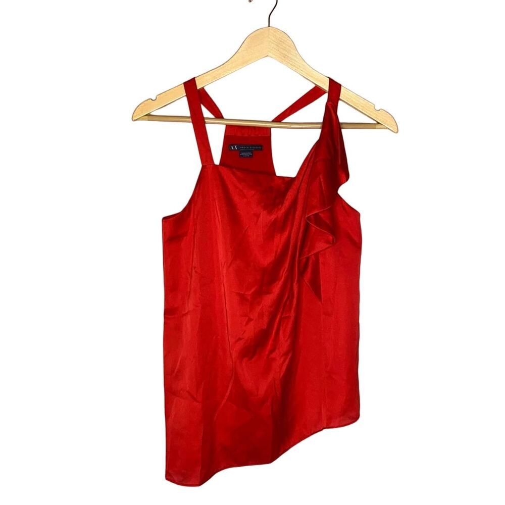 Armani Exchange Asymmetrical Red Halter Top XXS !